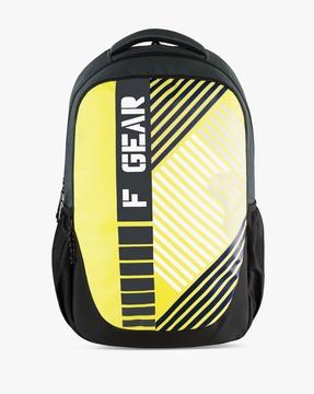 men 14" logo print backpack