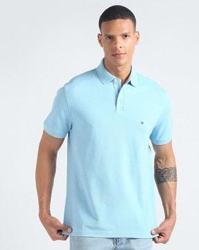 men 1985 regular fit polo t-shirt with logo embroidery