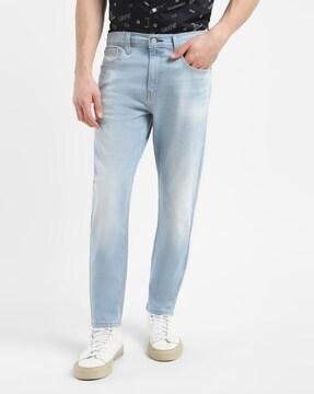 men 512 heavy washed tapered fit jeans