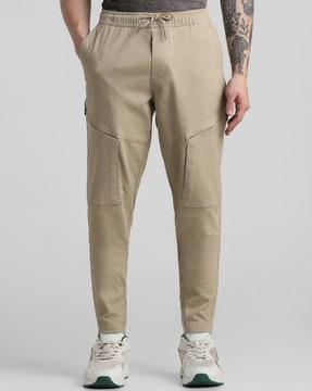 men 6-pockets flat-front slim fit cargo pants