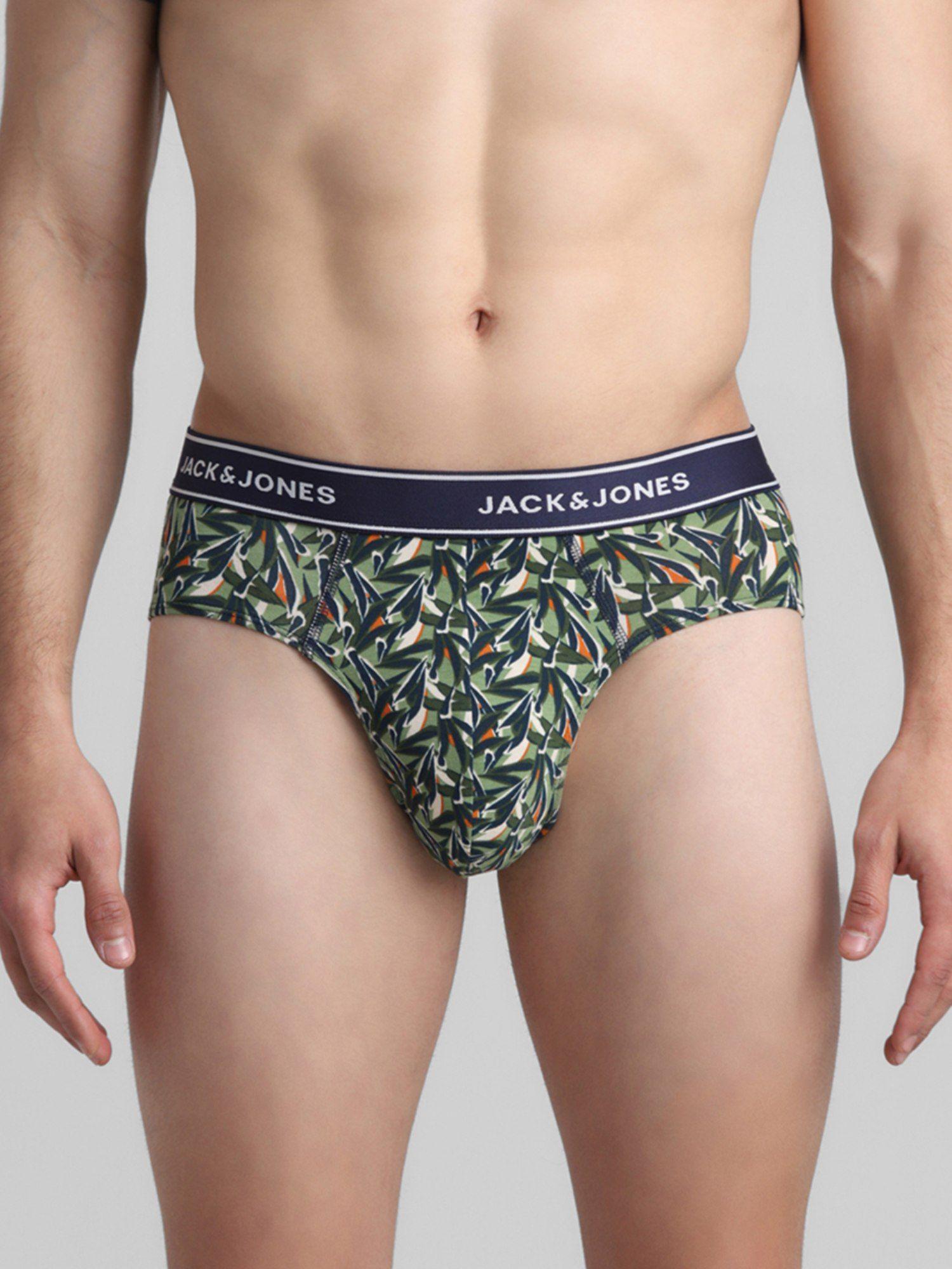 men abstract print multicolor brief