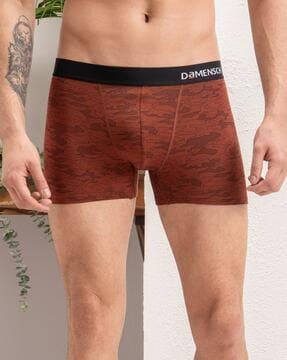 men abstract printed trunks with elasticated waist