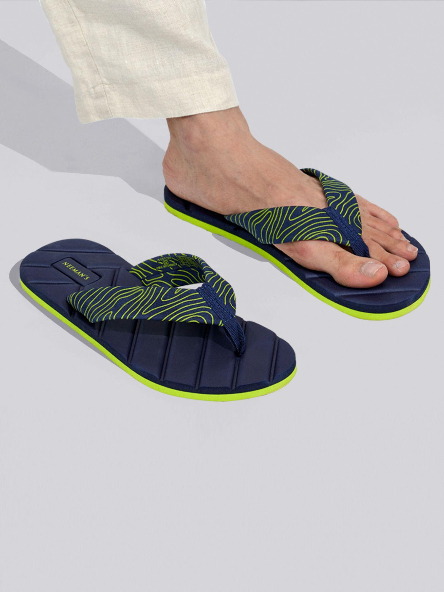 men all vibes navy blue flipflops