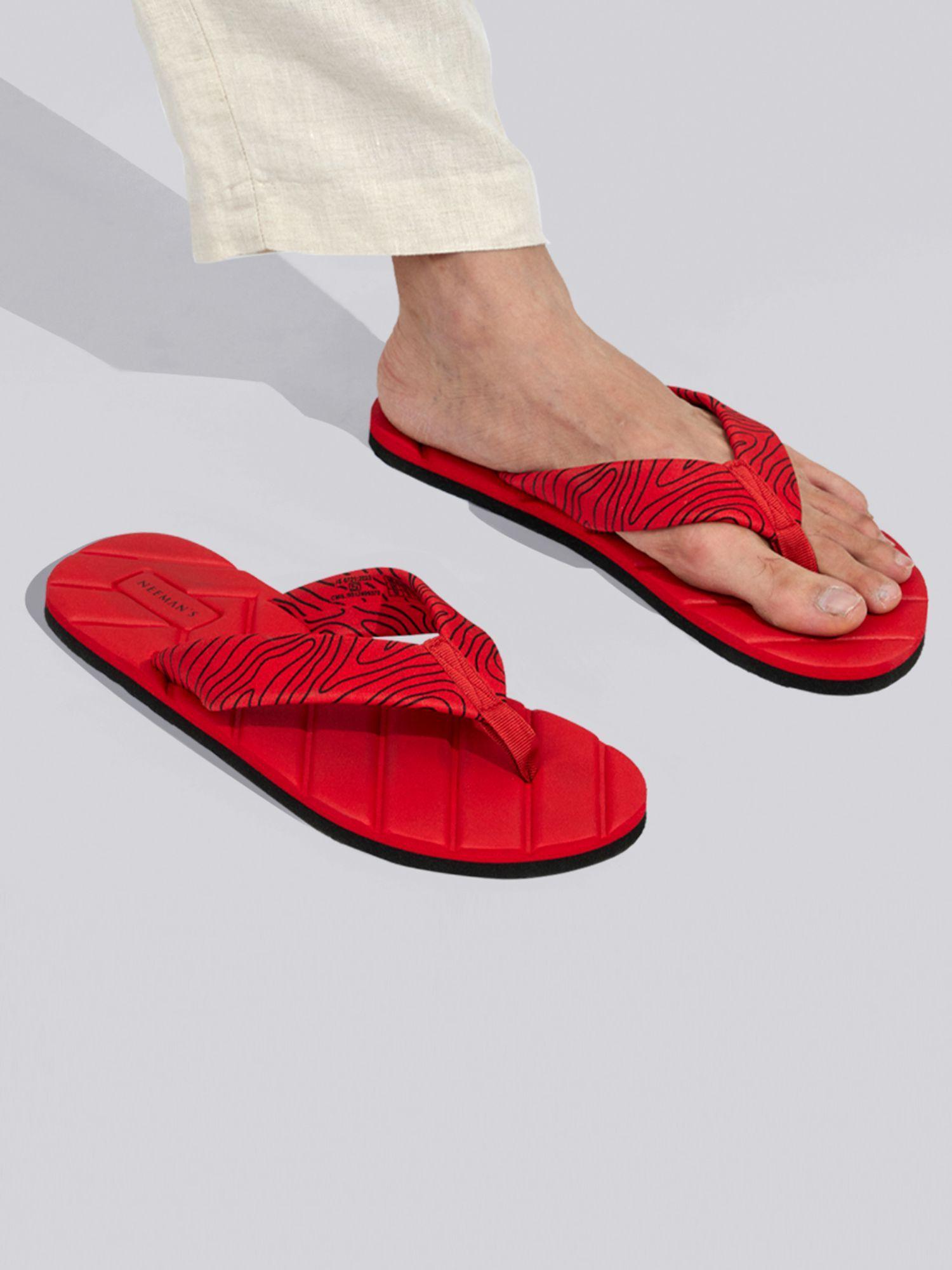 men all vibes red flipflops