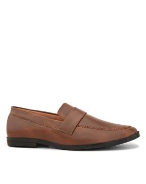 men almond-toe formal slip-on shoes