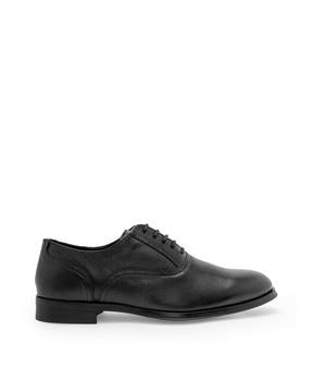 men almond-toe lace-up shoes