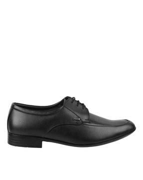 men almond-toe lace-up shoes