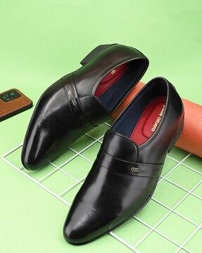 men almond-toe slip-on mocassins