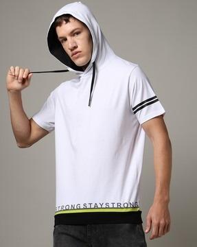 men alva regular fit hooded t-shirt