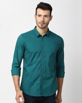 men alvaro minimal printed regular fit shirt
