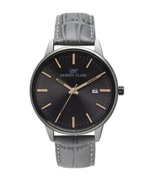 men analogue watch with leather strap-1001l-l0404