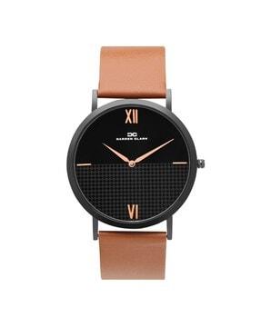 men analogue watch with leather strap-1005r-l0404