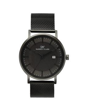 men analogue watch with metal strap-1004f-e0416-ajio