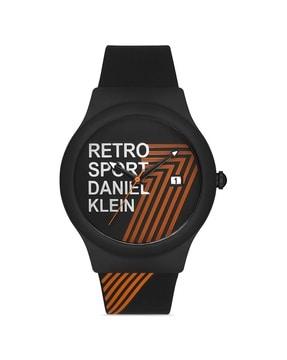 men analogue watch with silicone strap- dk.1.12867-3