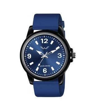 men analogue watch with silicone strap-ld-bk063