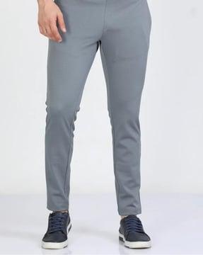 men ankle-length fitted track pants