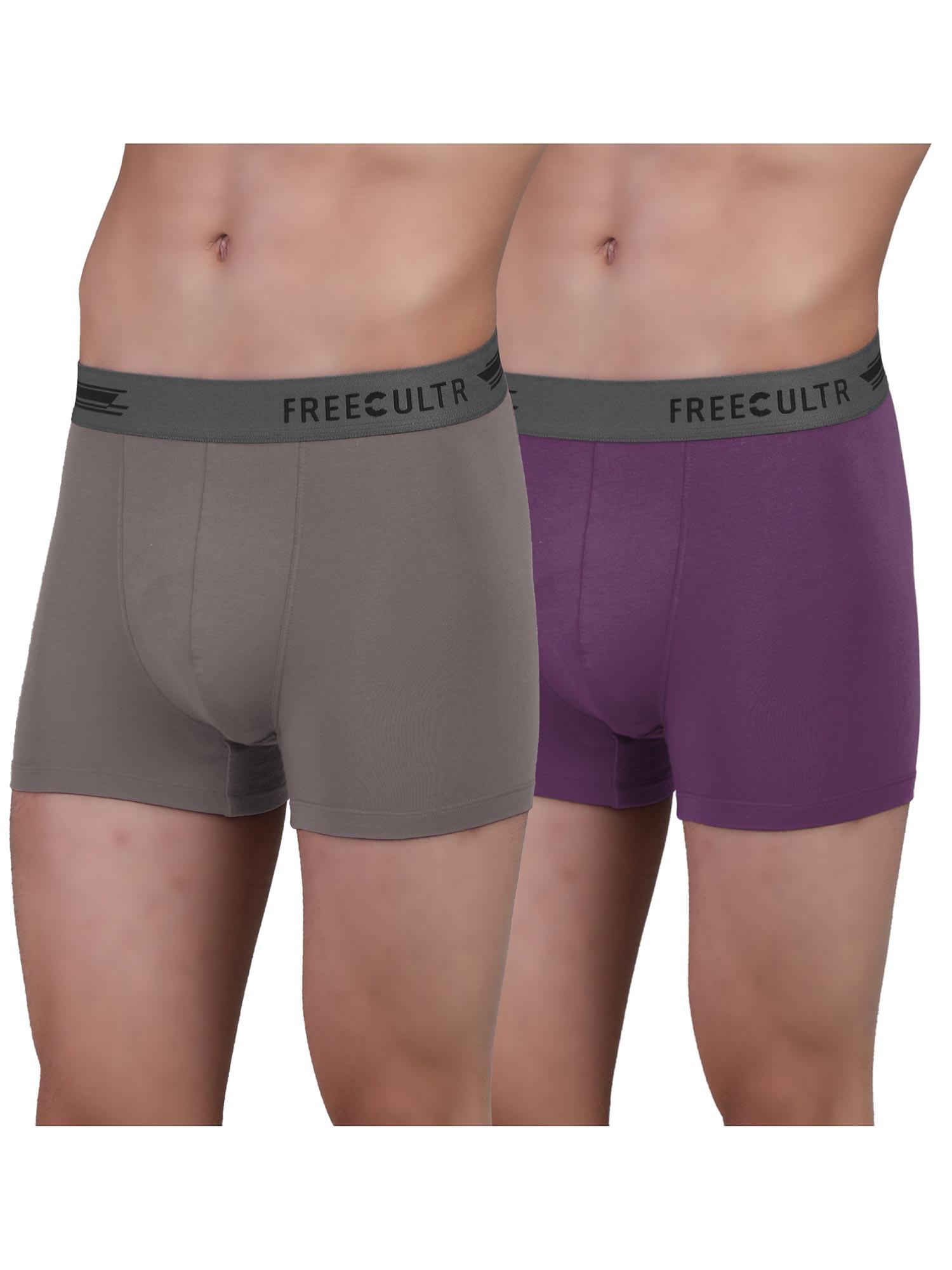 men anti-microbial air-soft micromodal underwear trunk (pack of 2)