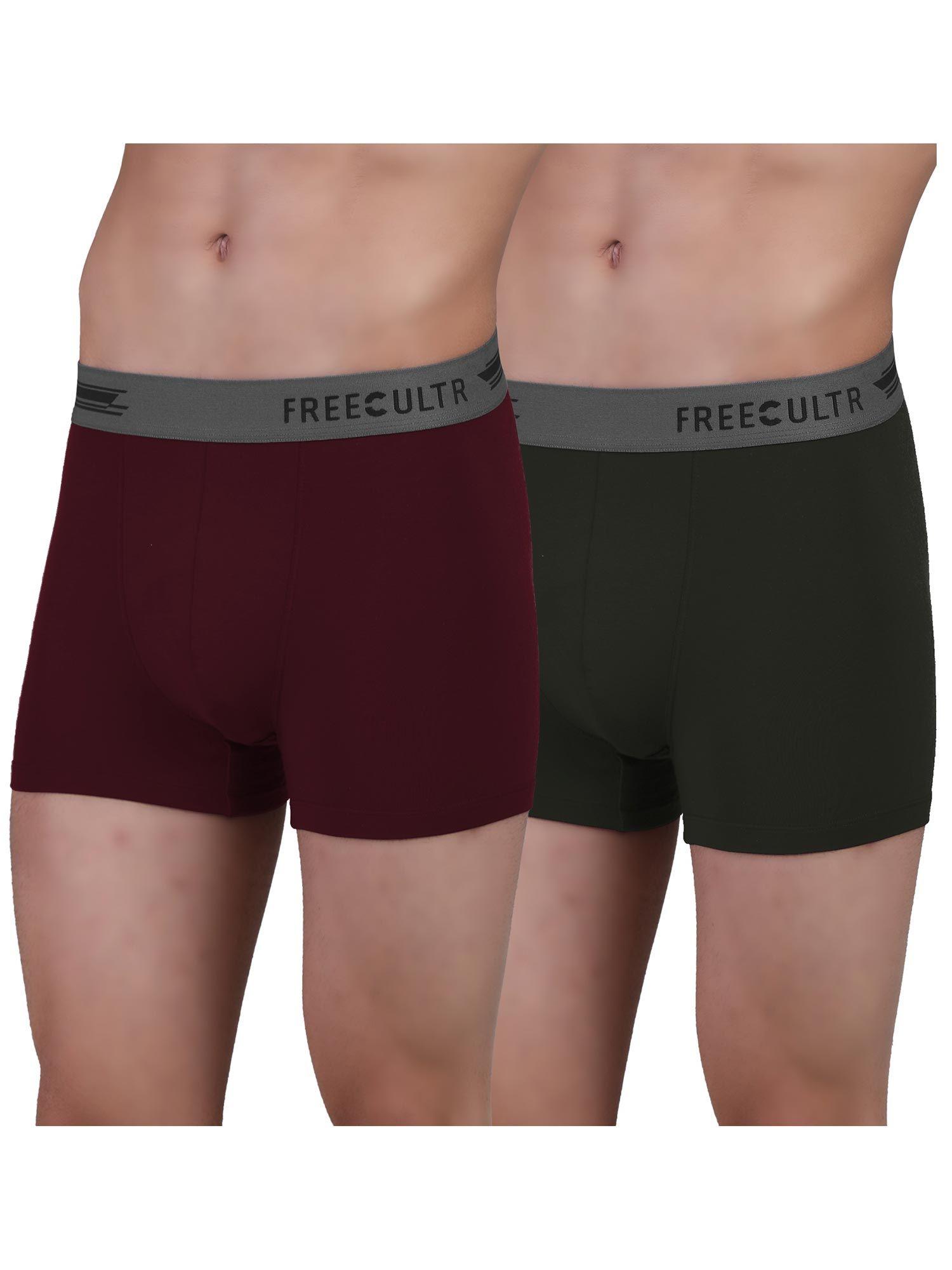 men anti-microbial air-soft micromodal underwear trunk (pack of 2)