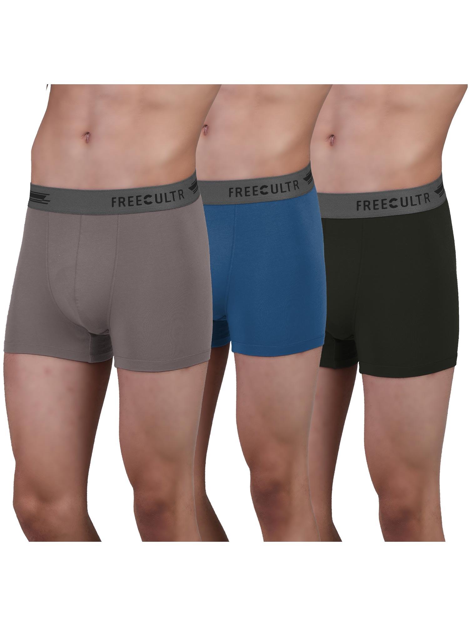 men anti-microbial air-soft micromodal underwear trunk (pack of 3)