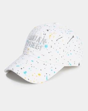 men aop print & embroidered baseball cap