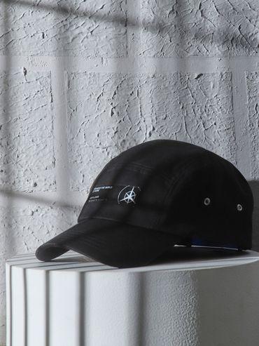 men applique black cap