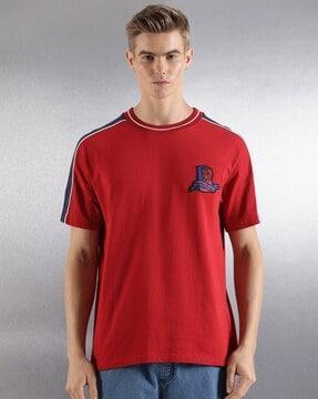 men applique relaxed fit t-shirt