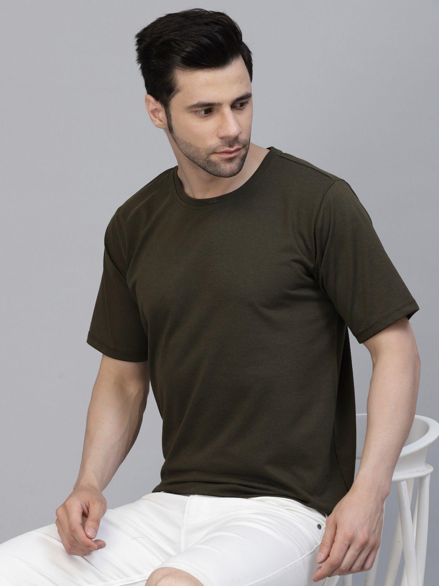men army green oversized printed t-shirt