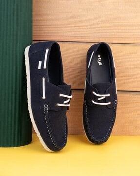 men authentic dockside lace up boat shoes