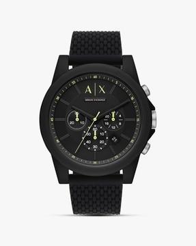 men ax1344 chronograph watch with silicone strap
