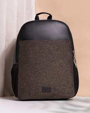 men back pack with zip- closure