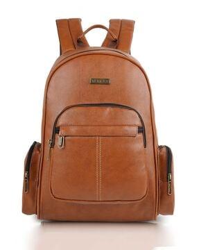 men backpack with zip closure & adjustable strap