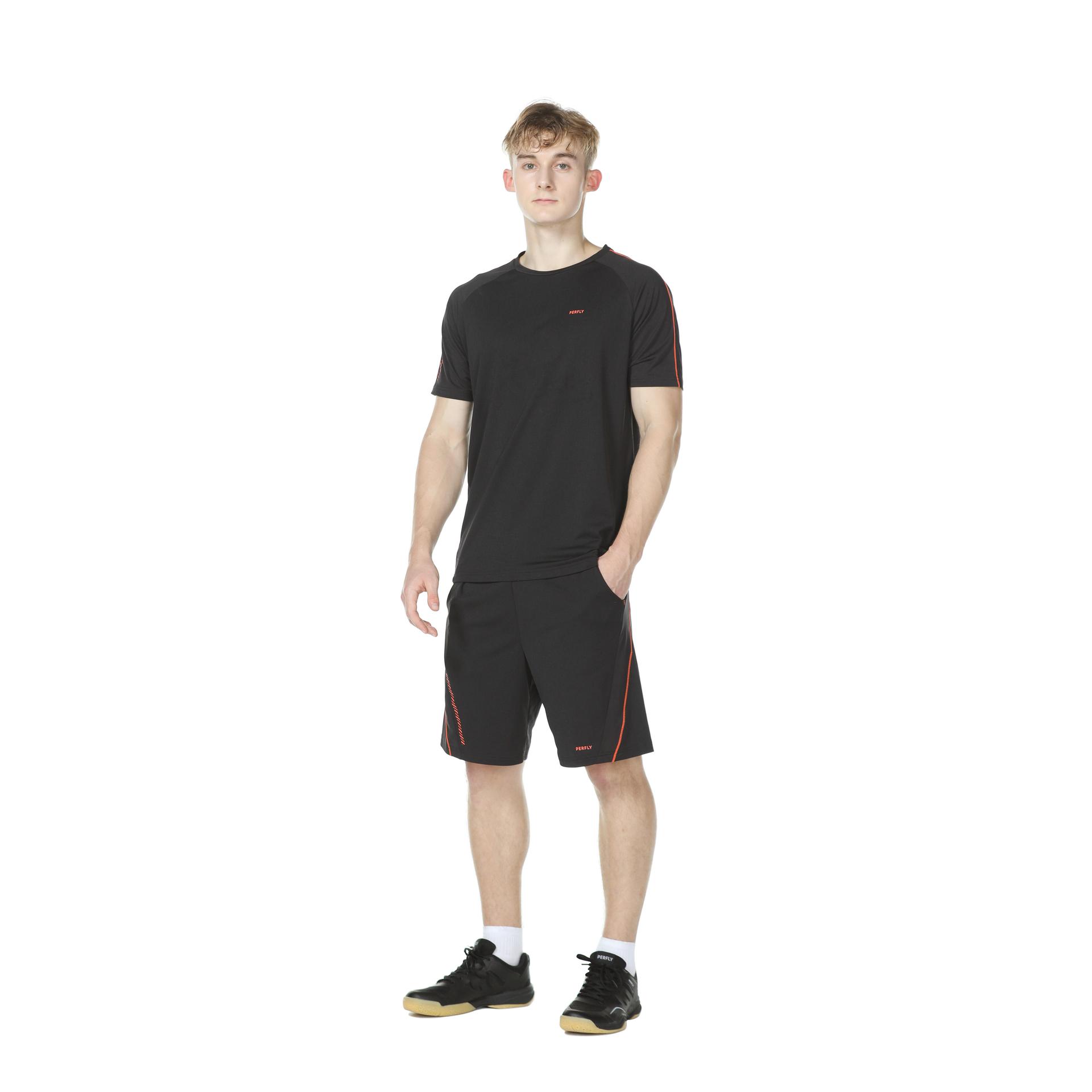 men badminton t shirt 530 black