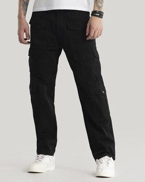 men baggy fit cargo pants with insert pockets