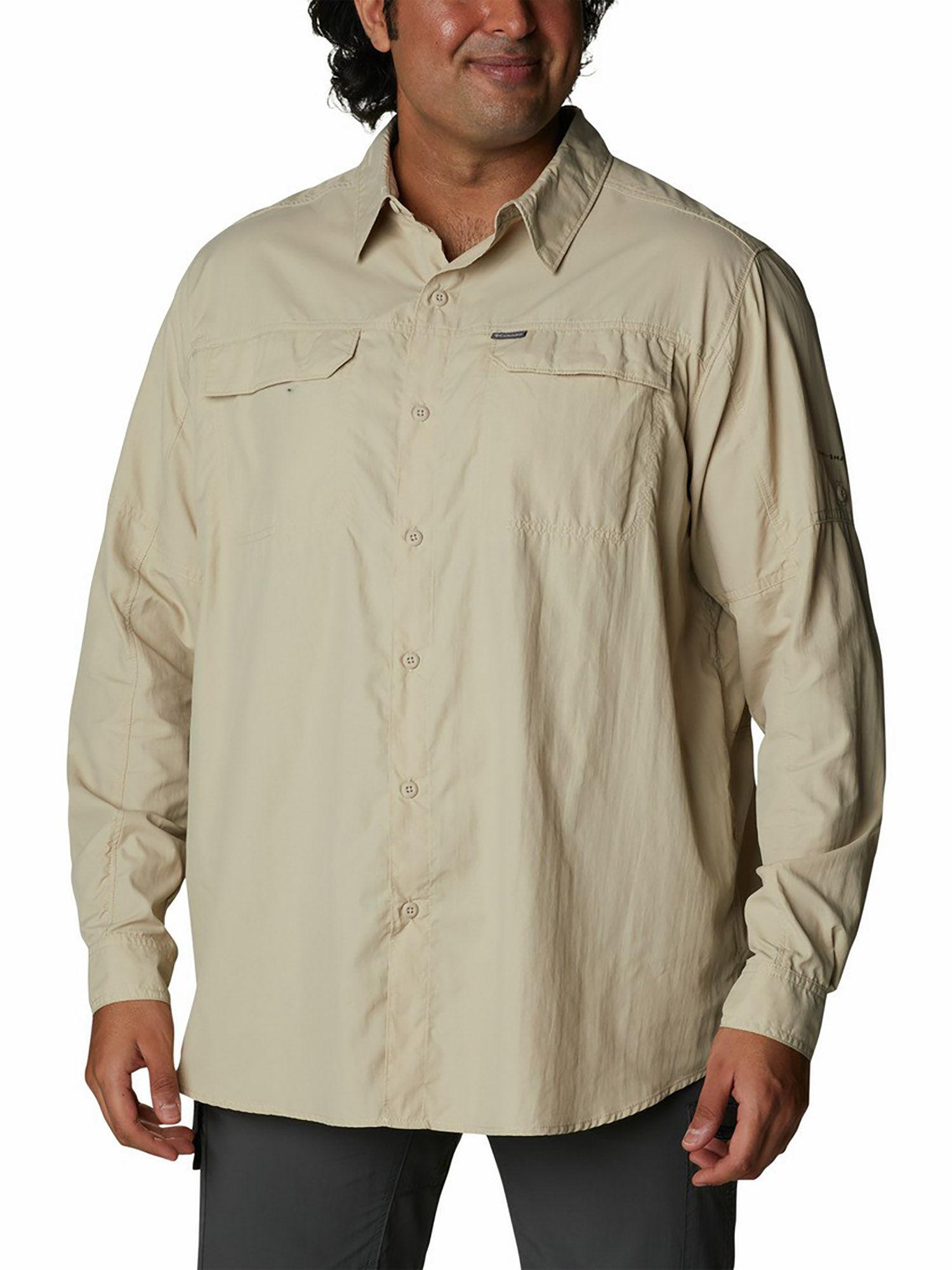 men beige full sleeve silver ridge2.0 long sleeve shirt