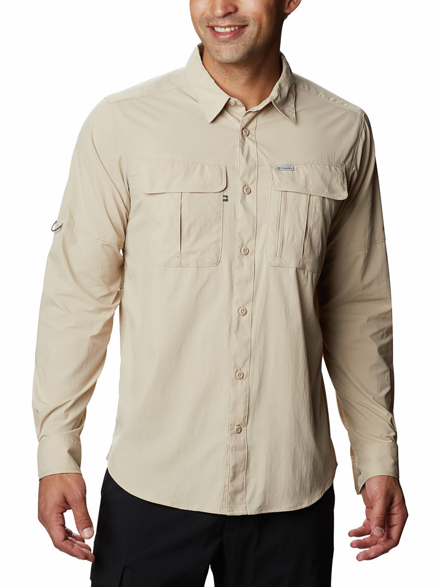 men beige newton ridge long sleeve shirt