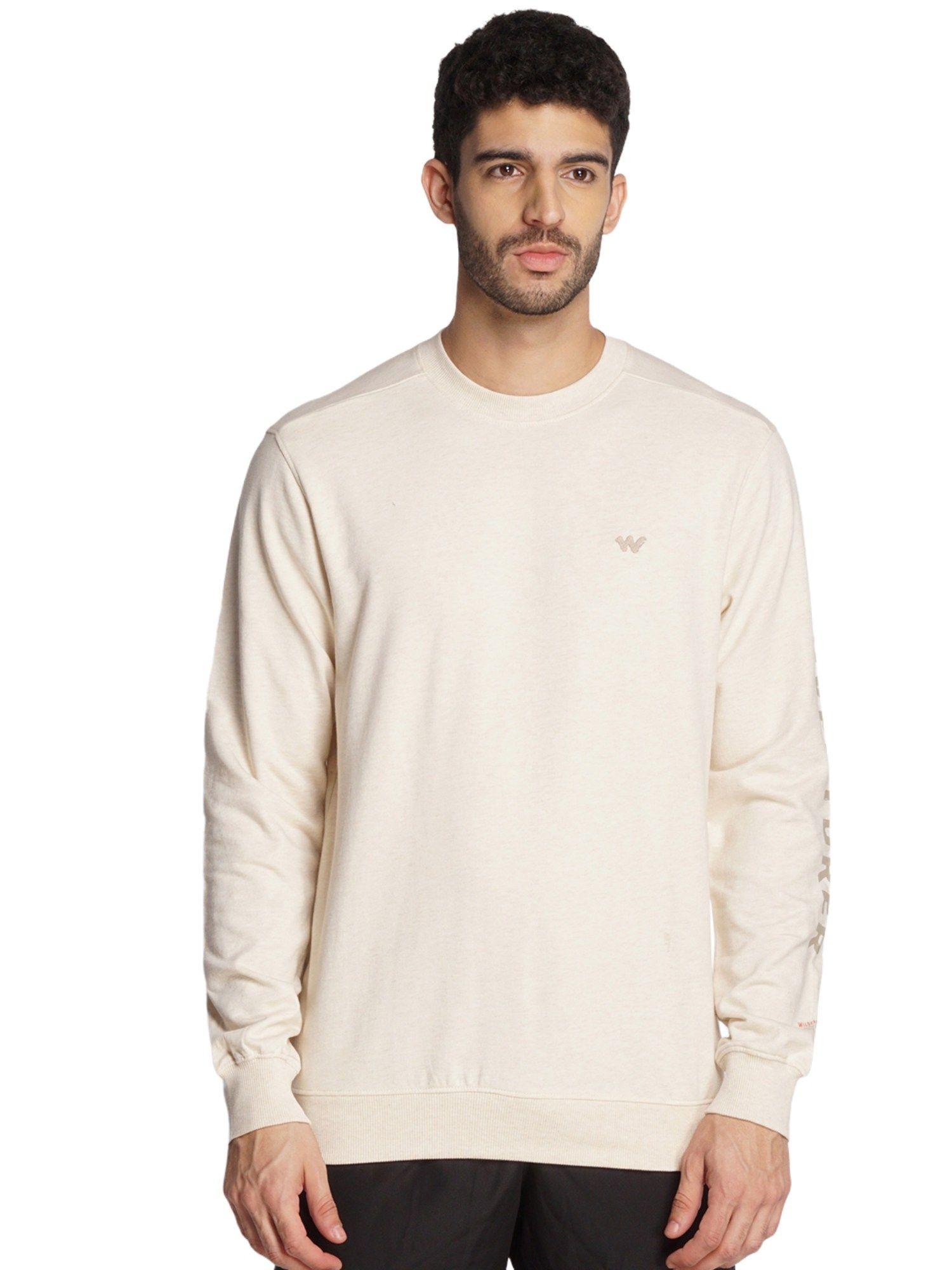 men beige sweatshirt