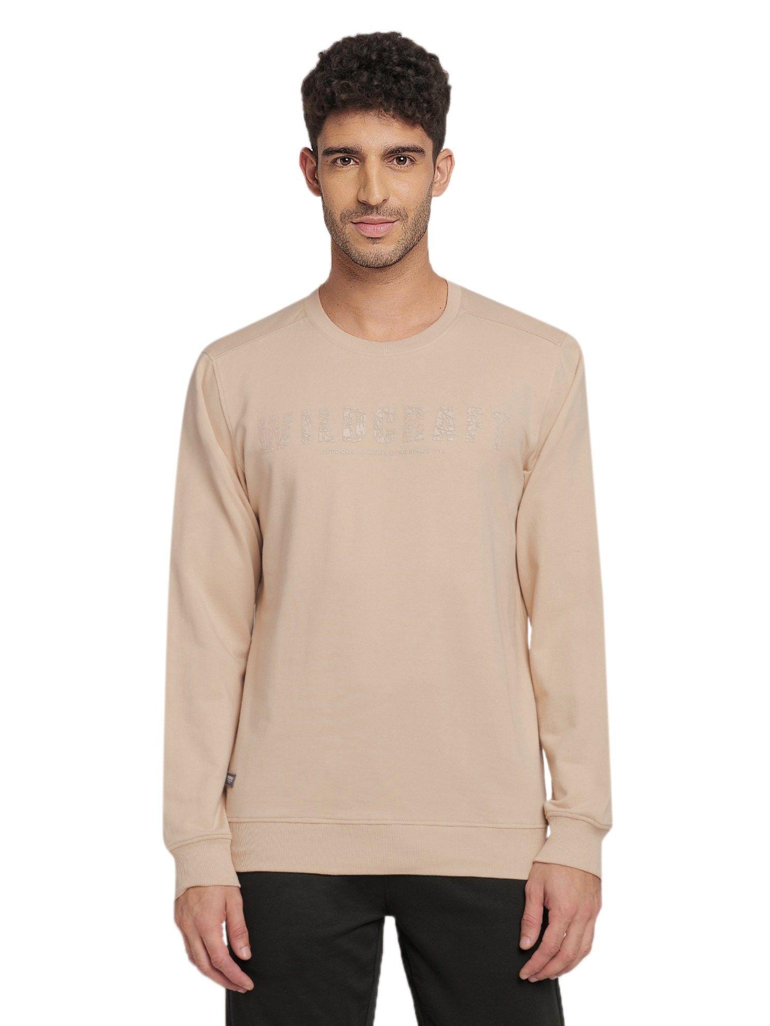 men beige sweatshirt