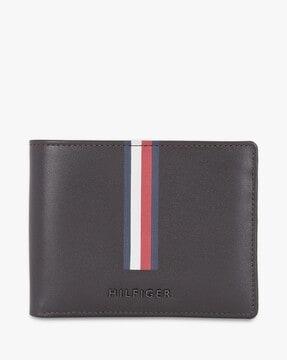 men bi-fold wallet with embossed logo