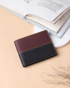 men bi-fold wallet with multiple slots