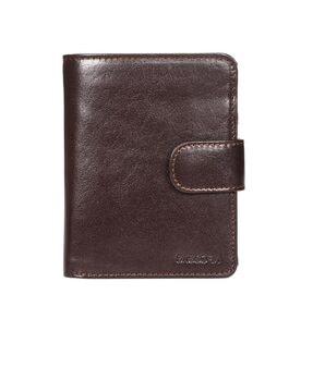 men bi-fold wallet with snap-button closure
