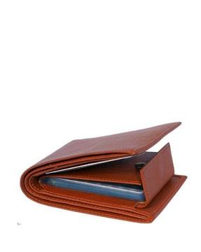 men bi-fold wallet with snap button closure