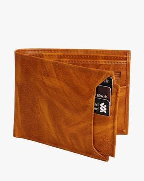 men bi-fold wallet with stitched detail