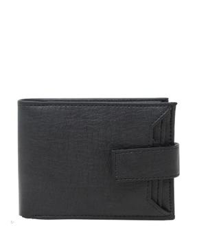 men bi-fold wallet with stitched detail