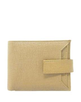 men bi-fold wallet with stitched detail