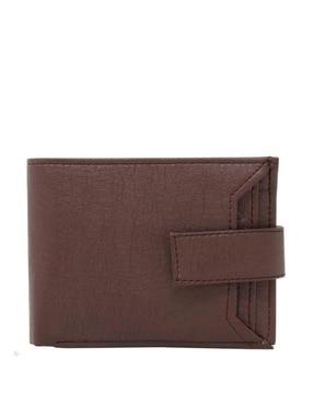 men bi-fold wallet with stitched detail