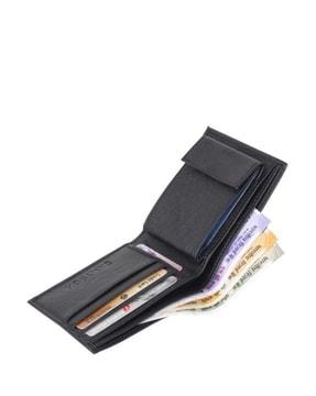 men bi-fold wallet with stitched detail