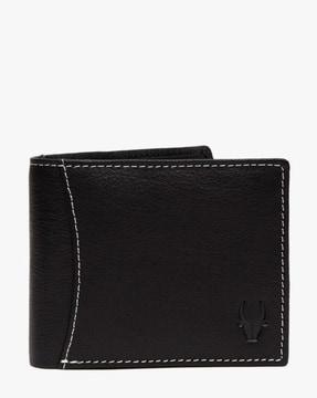 men bi-fold wallet with stitched detail