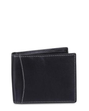 men bi-fold wallet with stitched detail