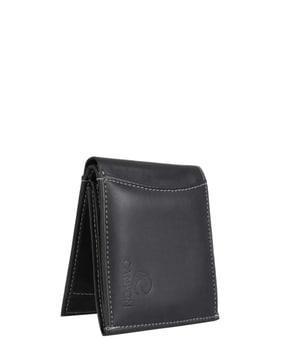 men bi-fold wallet with stitched detail