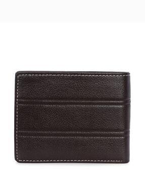 men bi-fold wallet with stitched detail